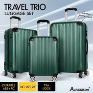 Detailed information about the product ALFORDSON Luggage 3PCS Set Suitcase Trolley TSA Carry on Hard Case Green