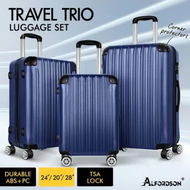 Detailed information about the product ALFORDSON Luggage 3PCS Set Suitcase Trolley TSA Carry on Hard Case Navy