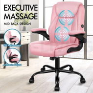 Detailed information about the product ALFORDSON Massage Office Chair Executive Computer Gaming Seat PU Leather Pink
