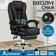 Detailed information about the product ALFORDSON Massage Office Chair PU Leather Seat Black