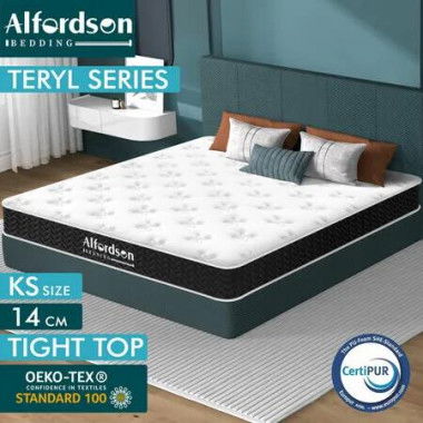 ALFORDSON Mattress 14CM King Single Bed Tight Top Spring Foam Bedding Medium Firm