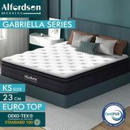 Detailed information about the product ALFORDSON Mattress King Single Bed Euro Top Spring Foam Bedding 23CM Medium Firm