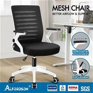 Detailed information about the product ALFORDSON Mesh Office Chair Executive Computer Fabric Gaming Racing Work Seat Black & White