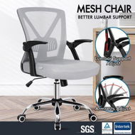 Detailed information about the product ALFORDSON Mesh Office Chair Executive Fabric Seat Gaming Racing Tilt Computer Grey