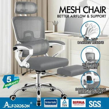 ALFORDSON Mesh Office Chair Racing Ergonomic Executive Computer Recliner Work