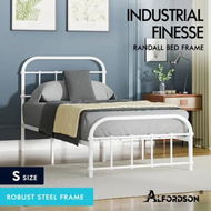 Detailed information about the product ALFORDSON Metal Bed Frame Single Size Mattress Base Industrial Platform White