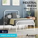 ALFORDSON Metal Bed Frame Single Size Mattress Base Industrial Platform White. Available at Crazy Sales for $139.95