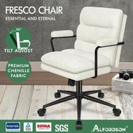 Detailed information about the product ALFORDSON Office Chair Ergonomic Executive Computer Work Seat Chenille Beige