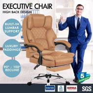Detailed information about the product ALFORDSON Office Chair Gaming Executive Computer Racer PU Leather Seat Recliner Brown