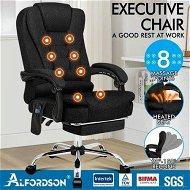 Detailed information about the product ALFORDSON Office Chair Massage Heated Seat Fabric Black