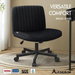 ALFORDSON Office Desk Chair Computer Armless Wide Seat Mid Back Fabric Black. Available at Crazy Sales for $149.95