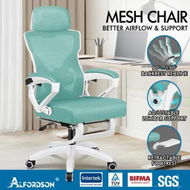 Detailed information about the product ALFORDSON Office Desk Chair Mesh Executive Computer Fabric Seat Recliner Work