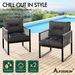 ALFORDSON Outdoor Furniture 2x Lounge Chairs Patio Garden Armchair Rattan Chair Black Grey. Available at Crazy Sales for $259.95