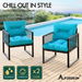 ALFORDSON Outdoor Furniture 2x Lounge Chairs Patio Garden Armchair Rattan Chair Blue. Available at Crazy Sales for $259.95