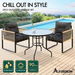 ALFORDSON Outdoor Furniture Dining Table Lounge Chairs Set Glass Wicker Loveseat. Available at Crazy Sales for $359.95