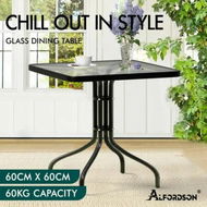 Detailed information about the product ALFORDSON Outdoor Furniture Patio Coffee Side Table Garden 60CM Square Black