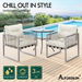 ALFORDSON Outdoor Patio Furniture 2x Lounge Chairs Side Table Garden Armchair. Available at Crazy Sales for $319.95