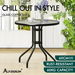 ALFORDSON Patio Coffee Side Table 60CM Black. Available at Crazy Sales for $64.95