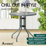 Detailed information about the product ALFORDSON Patio Coffee Side Table 60CM Grey