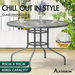 ALFORDSON Patio Dining Table Round 90CM Grey. Available at Crazy Sales for $109.95