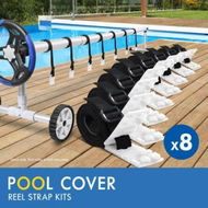 Detailed information about the product ALFORDSON Pool Cover Roller Straps Kit 8PCS Swimming Pool Blanket Attachment