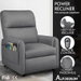 ALFORDSON Recliner Chair Electric Auto Recline Armchair Lounge Sofa Fabric Grey. Available at Crazy Sales for $389.95