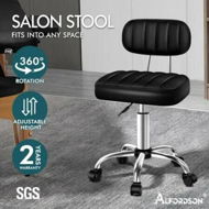 Detailed information about the product ALFORDSON Salon Stool Backrest Swivel Barber Hair Dress Chair Lina Black