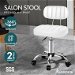 ALFORDSON Salon Stool Backrest Swivel Barber Hair Dress Chair Lina White. Available at Crazy Sales for $74.95
