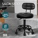 ALFORDSON Salon Stool Backrest Swivel Barber Hair Dress Chair Riley All Black. Available at Crazy Sales for $69.95