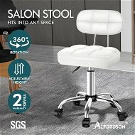 Detailed information about the product ALFORDSON Salon Stool Backrest Swivel Barber Hair Dress Chair Tufan White