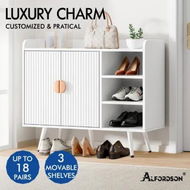 Detailed information about the product ALFORDSON Shoe Cabinet Organiser Storage Rack Drawer Shelf 18 Pairs White