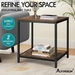 ALFORDSON Side Table Coffee Table Sofa End 2-Tier Industrial Storage Shelf. Available at Crazy Sales for $74.95