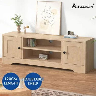 ALFORDSON TV Cabinet Entertainment Unit Stand 120cm Hamptons Storage Wood
