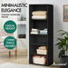 ALFORDSON Wardrobe Clothes Closet Storage Cabinet 5 Shelves Black. Available at Crazy Sales for $189.95