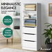 ALFORDSON Wardrobe Clothes Closet Storage Cabinet Organizer White. Available at Crazy Sales for $219.95