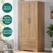 ALFORDSON Wardrobe Clothes Storage Cabinet Hanging Rod Wood. Available at Crazy Sales for $349.95