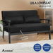 ALFORDSON Wooden Armchair 2 Seater Sofa Fabric Lounge Chair Accent Couch Seat Black. Available at Crazy Sales for $229.95