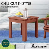 Detailed information about the product ALFORDSON Wooden Side Desk Coffee Table Outdoor Furniture Garden Brown