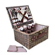 Detailed information about the product Alfresco 4 Person Picnic Basket Set Insulated Blanket Bag