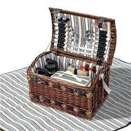 Detailed information about the product Alfresco 4 Person Picnic Basket Set Insulated Storage Blanket
