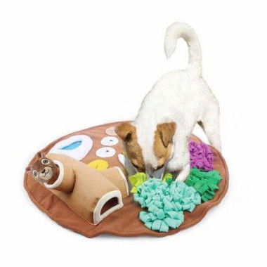 All For Paws Dog Feeding Mat Nosework Training Squirrel Squeaky Snuffle Treat Mat