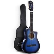 Detailed information about the product Alpha 34 Inch Classical Guitar Wooden Body Nylon String Beginner Kids Gift Blue