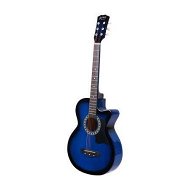 Detailed information about the product Alpha 38 Inch Acoustic Guitar Wooden Body Steel String Full Size Cutaway Blue