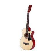 Detailed information about the product Alpha 38 Inch Acoustic Guitar Wooden Body Steel String Full Size Cutaway Wood