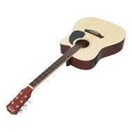 Detailed information about the product Alpha 41 Inch Acoustic Guitar Equaliser Electric Output Cutaway w/ Stand Wood