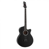 Detailed information about the product Alpha 43 Acoustic Bass Guitar Black 4-Band EQ