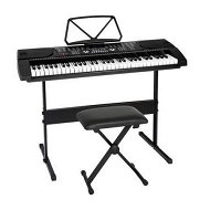 Detailed information about the product Alpha 61 Keys Electronic Piano Keyboard Digital Electric w/ Stand Stool Black