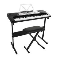 Detailed information about the product Alpha 61 Keys Electronic Piano Keyboard Digital Electric w/ Stand Stool Silver