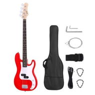 Detailed information about the product Alpha Electric Guitar Bass 47 Inch Red