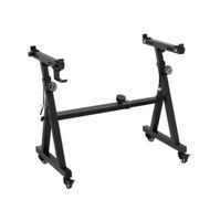 Detailed information about the product Alpha Heavy Duty Adjustable Piano Stand with Lockable Wheels Z-Stand Black